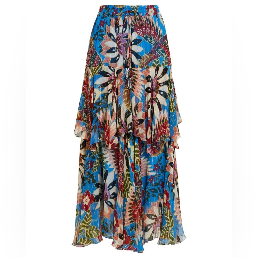 Farm Rio toucan tiered skirt